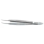 Harms-Tubingen tying forceps 4 curved shafts smooth jaws 7.0mm tying platforms narrow flat handle