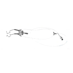 Hata-Miyoshi aspirating lid speculum II adult size," open rounded wire blades," nasal approach," a – surgivalley (010040144)