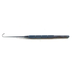 Hugonnier-Gobin strabismus hook 5 1/2 round handle titanium
