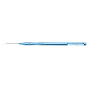 Manipulador intraocular con punta esférica 4 7/8" punta esférica de 0.5mm mango redondo titanio 10.0 cm (4")