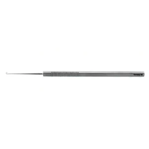 Iris hook 4 7/8 straight shaft, fully curved blunt hook flat handle – surgivalley (002211330)