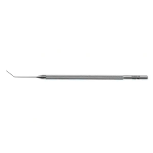 Jaffe-Bechert nucleus rotator 4 1/2 angled shaft 9.0mm from bend to tip blunt," forked tip roun 5.0 cm (2") – surgivalley (999040148)