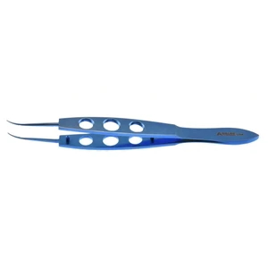 Jaffe tying forceps 4 very delicate curved smooth jaws 6.0mm tying platform flat 3-hole handle titanium – surgivalley (001212505)