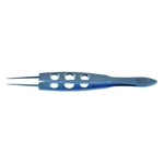 Jaffe tying forceps 4 very delicate straight smooth jaws 6.0mm tying platform flat 3-hole handle titanium