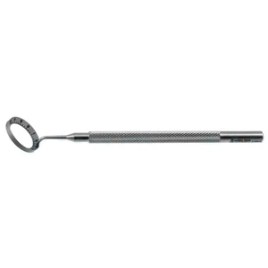 Goniômetro de graus Koch-Mendez 4" face chanfrada diâmetro interno de 11.7mm, mede 0-180º em incrementos de 5º anel montado a 135º fixação de 36 pontos cabo redondo