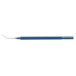 Lester lens manipulator 4 1/2 vaulted shaft 10.0mm from bend to tip 0.25mm hourglass-shaped ti 5.0 cm (2")