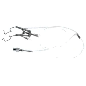 Lieberman aspirating lid speculum 3 1/4 adult size 12.0mm open K-wire blades," nasal approach," " 10.0 cm (4") – surgivalley (011040036)