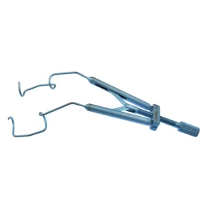 Lieberman lid speculum 3 1/2 adult size 16.0mm open V-wire wire blades," nasal approach," thumb-" 5.0 cm (2") – surgivalley (010040040)