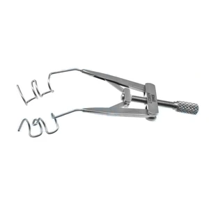 Lieberman triple post lid speculum 3 1/4 adult size 13.0mm open wire blades," center blade 1.0m 10.0 cm (4") – surgivalley (010040124)