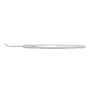 Descascador LASEK EPI Lohmann faca 'Hockey' 4 7/8 angulada lâmina inferior 5,0mm lâmina frontal 2,0mm fl 20,0 cm (8,0)