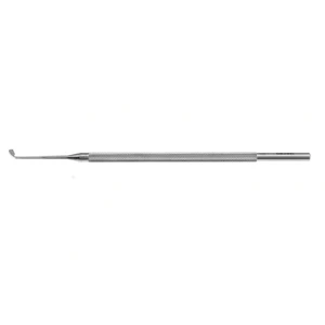 Machat PRK/LASIK spatula 4 3/4 angled 2.0mm x 5.0mm semi-sharp blade round handle 10.0 cm (4") – surgivalley (999060054)