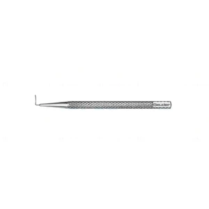 Sonda trabecular Mackensen 3 5/8 curva esquerda ponta de 7.0mm cabo redondo 7.5 cm (3")