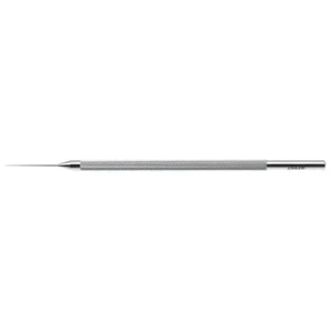 Maloney LASIK enhancement hook 4 1/2 straight shaft," semi-sharp 0.5mm length tip round handle 1 5.0 cm (2") – surgivalley (005040031)