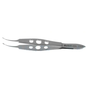 Manche LASIK forceps curved shafts 1.0mm sandblasted oval tips flat 3-hole handle – surgivalley (001212738)