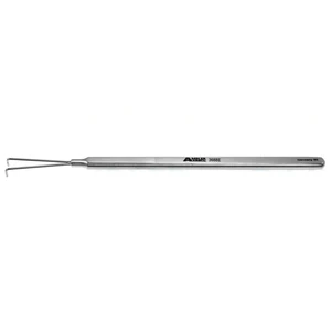 Manson double strabismus hook 4 3/4 angled 90° 3.0mm forked tips 7.0mm spread flat handle – surgivalley (005212372)