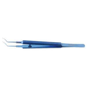Masket capsulorhexis forceps 4 vaulted 11.0mm shanks, very delicate triangular grasping tips, guide pin round handle titanium – surgivalley (001212296)