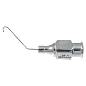 McIntyre-Binkhorst irrigating cannula 26 gauge angled right 13.0mm from bend to tip blunt 2.6mm – surgivalley (016040118)