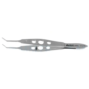 McPherson tissue forceps angled shafts 0.4mm 1x2 teeth flat 3-hole handle – surgivalley (001212315)