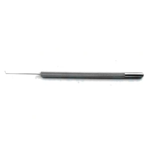 Membrane hook 5 1/8 24 gauge, slightly curved working length 35.0mm blunt tip round handle – surgivalley (002211708)