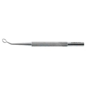 Mertz keratoscopy ring 3 1/4 angled 35°" shaft with 5.0mm diameter ring round handle 7.5 cm (3") – surgivalley (999040178)