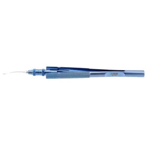 MICS capsulorhexis forceps 6 23 gauge shaft squeeze-action design titanium Supplied with # 9918T capsulorhexis grasping tips 1.75mm jaws, slightly curved shaft 360° rotatable – surgivalley (001212775)