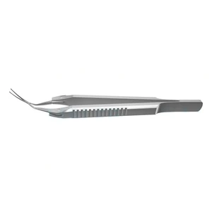 MICS DMEK 镊 4 3/8" 倾斜交叉动作杆身，反向齿，可通过 1.8mm 切口 平手柄 – surgivalley (001213151)
