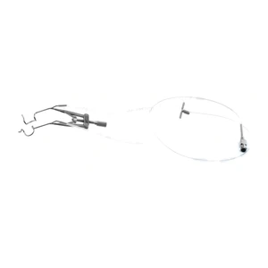 Miyoshi aspirating lid speculum 3 1/4 adult size 12.6mm open rounded wire blades," designed for 10.0 cm (4") – surgivalley (010040154)