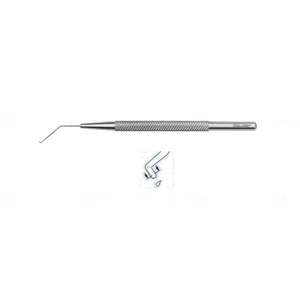 Miyoshi nucleus dividing chopper 4 1/4 angled shaft 1.0mm tip 0.6mm inner edge for use in the " 10.0 cm (4") – surgivalley (999040050)