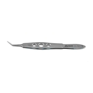 Nevyas MICS capsulorhexis forceps angled shafts, very delicate, cystotome tips 1.75mm maximum tip spread flat 3-hole handle – surgivalley (001212346)