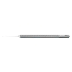 Olk retinal spatula 4 7/8 triangular 0.5mm tip angled 110°" with 4.0mm flattened area round han 20.0 cm (8.0) – surgivalley (999120690)