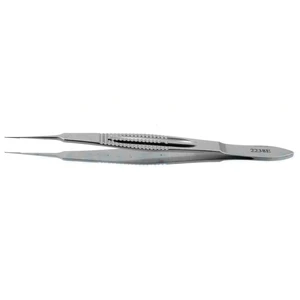 Osher 固定镊子 4 1/8英寸 0.12mm Elschnig 1x2齿 精细打结平台 宽锯齿平柄 – surgivalley (001213017)