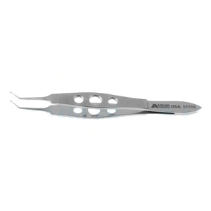 Packo conjunctival forceps 4 angled 7.0mm, very delicate ring shaped tips with tying platforms flat 3-hole handle – surgivalley (001212184)