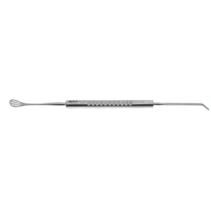 Espátula/cuchara doble extremo Paton 5 7/8 cuchara acanalada de 6,0mm de ancho x 15,0mm de largo y hoja de 2,0mm " 20,0 cm (8,0)