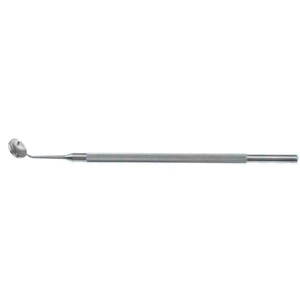 Peregrine DMEK donor tissue spoon 4 3/4 angled shaft smooth 9.0mm diameter," dual notches round 10.0 cm (4") – surgivalley (999040338)