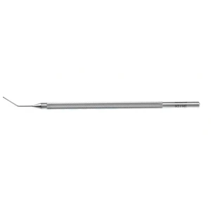 Pisacano nucleus rotator 4 1/2 angled shaft 10.5mm from bend to tip flat blunt," disc-shaped ho 5.0 cm (2") – surgivalley (128040005)