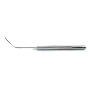 Putterman eyelid creaser 4 1/4 angled side-vaulted tip 20mm from bend to tip short round handl 10.0 cm (4") – surgivalley (999040155)