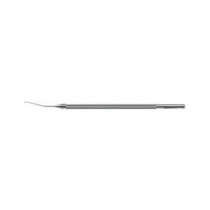 Seibel nucleus chopper 4 1/2 angled shaft 15.0mm from bend to tip 0.5mm olive-shaped tip curve 5.0 cm (2") – surgivalley (999040248)