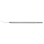 Seibel safety quick chopper 4 1/2 angled shaft 10.0mm from bend to tip 0.5mm olive-shaped tip " 5.0 cm (2")