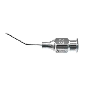 Simcoe posterior capsule polisher cannula 23 gauge angled 45°"," posterior sandblasted tip 14.0mm – surgivalley (016040018)