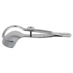 Pinzas de entropión Snellen 3 1/2" tamaño grande izquierda placa inferior sólida 35.0mm, tornillo de pulgar de bloqueo mango plano