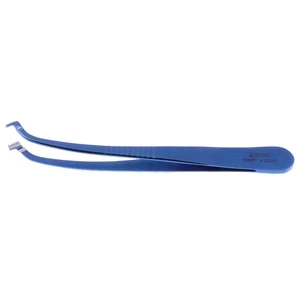 Surgical Tissue Forceps 1x2 Teeth Curved 11.4 cm (4.5) TC (Gold Handle) – surgivalley (001212260)