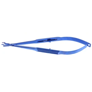 Strabismus Needle Holder Angled 14.0 cm (5.5) TC (Gold Handle)