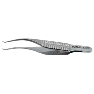 Troutman-Barraquer-Colibri-Kornealzange 2 7/8" 0.5mm, 1x2-Zähne bei 45º, Flachgriff