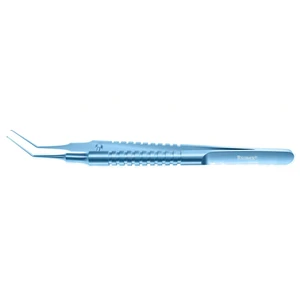 Utrata capsulorhexis forcpes 4 3/8 angled shafts 11.0mm from bend to tip, cystotome tips round handle titanium – surgivalley (001212799)