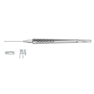 玻璃体视网膜镊子 6 1/4" 25号，超精细直型，端夹持 0.2mm x 0.05mm 钳口，圆形 6.0mm 手柄，钛合金 – surgivalley (001213385)