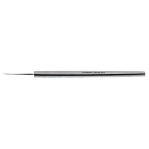 Walter foreign body spud 4 3/4 straight shaft with gently curved 2.0mm lance-shaped tip flat h 10.0 cm (4") – surgivalley (999040636)