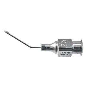 Wilbrandt-Binkhorst irrigating cannula 23 gauge angled right 14.0mm from bend to tip blunt 2.5m – surgivalley (016040042)