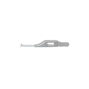 Yoruk DMEK transplant forceps 3 slightly angled atraumatic 6.0mm wide grasping jaws flat handle – surgivalley (001212284)