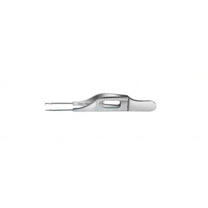 Zuerich缝合镊 3" 精细直 0.12mm 1x2齿 5.0mm打结平台 扁平手柄
