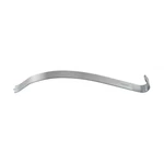 Retractor glenoideo/nivelador Kolbel de 11 3/4", fuertemente curvado, 1 punta, hoja de 22.0mm de ancho, mango plano
